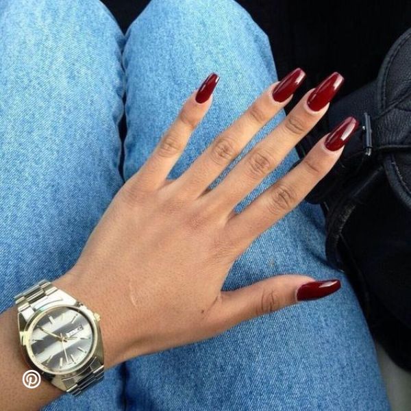 ongles nail art bordeaux